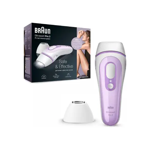 Braun Silk expert Pro 3 PL3111 Latest Generation IPL, Permanent Hair Removal, White&Lilac