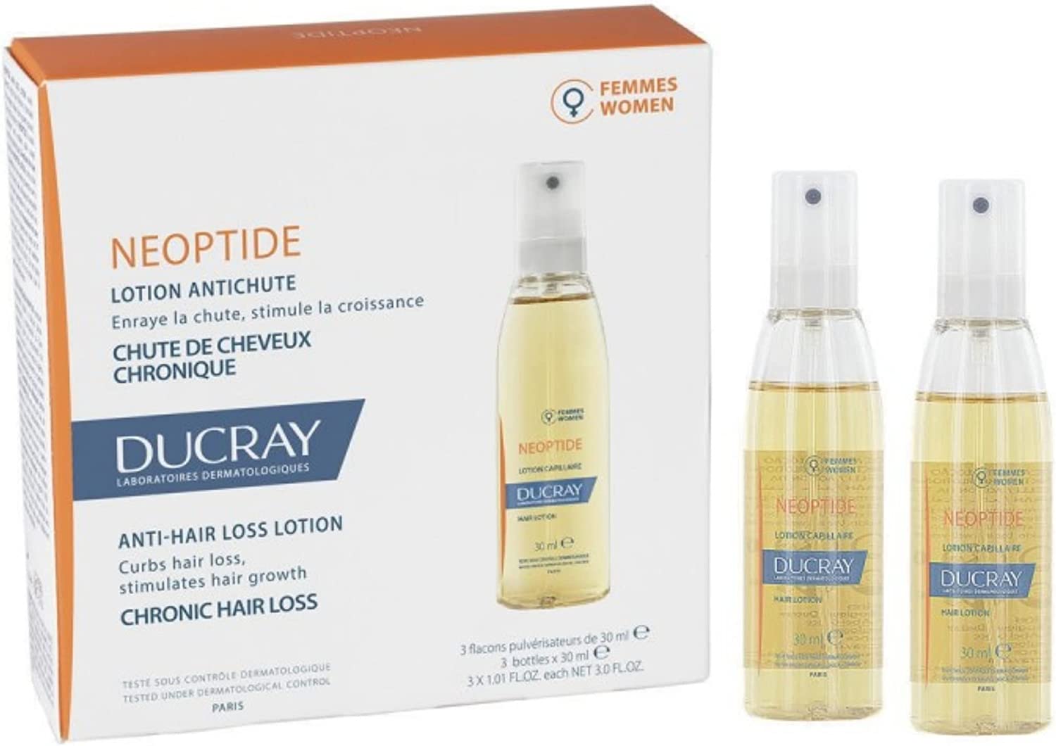 Ducray Set of 3 Neoptide Anti Hairloss Treatment Lotion - 30 ml - Image 2