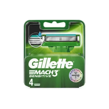 Gillette Mach3 Sensitive men's razor blade refills, 4 count