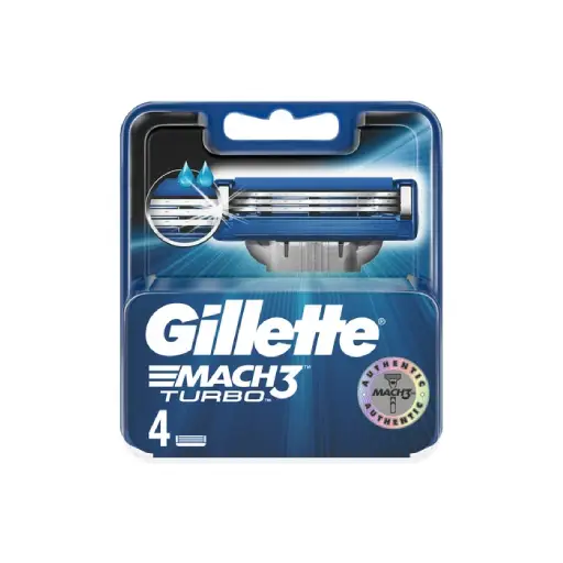 Gillette Mach3 Turbo Blade refills x4 pack may vary Gillette Mach3 Turbo Blade refills x4 pack may vary
