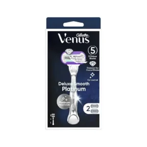 Gillette Venus Deluxe Smooth Platinum Handle + 2 Blades