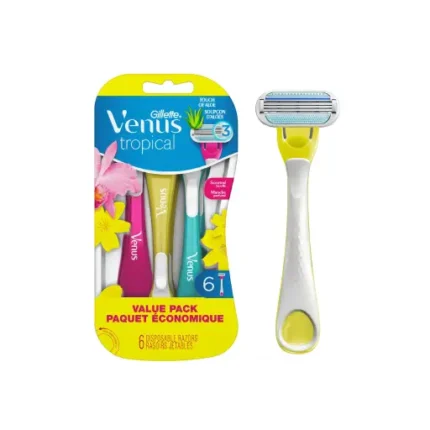 Gillette Venus Tropical Disposable Razors, 4 count + 2 Free