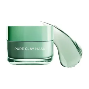 L'Oreal Paris Pure Clay Green Face Mask - Eucalyptus, Purifies and Mattifies, 50 ml