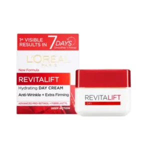 L'Oreal Paris Revitalift Moisturizing Day Cream with Pro-retinol & Fibrelastyl - Anti-Wrinkle + Enhanced Elasticity, 50ML