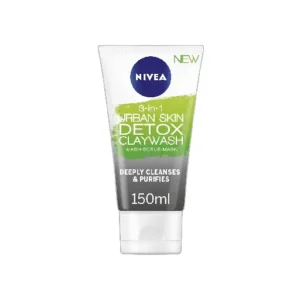 Nivea Clay Wash Nivea 150ml Urban Skin Detox Claywash 3-in-1 Cleansing Cream 150 ml