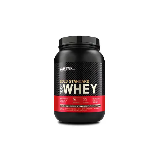 Optimum Nutrition (ON) Gold Standard 100% Whey Protein Powder, for Muscle Support & Recovery, Primary Source Whey Protein Isolate - Double Rich Chocolate, 2 lbs, 29 Servings