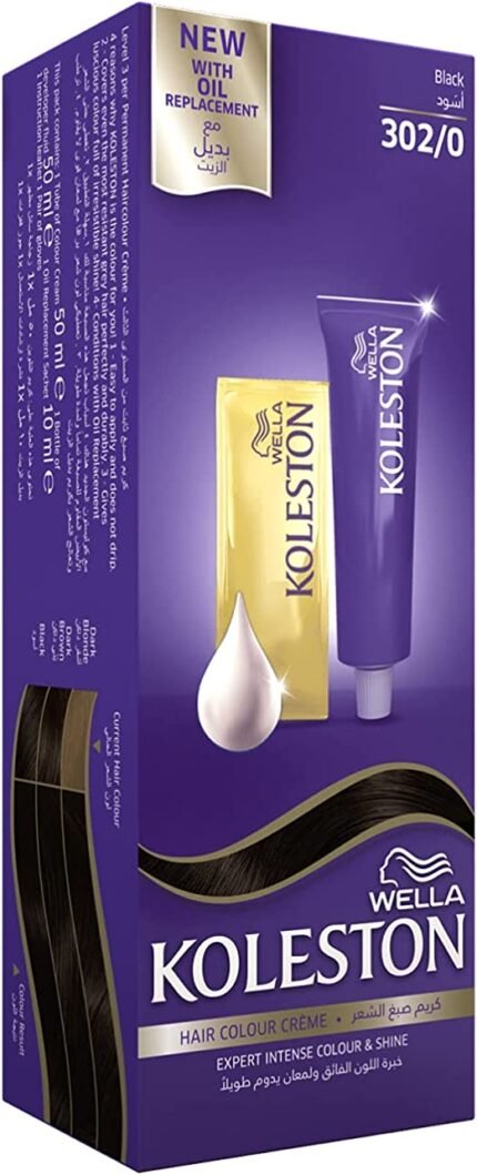 Wella Koleston Hair Color Creme 302/0 Black - Image 2