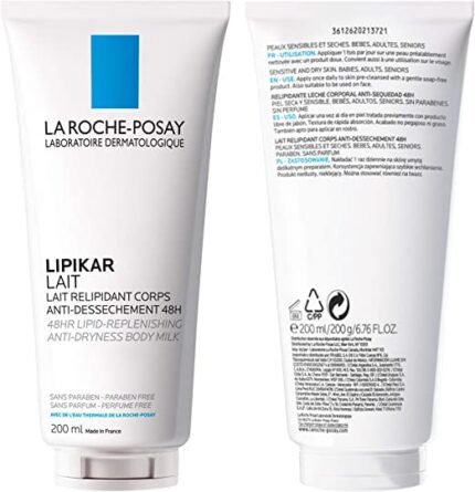 La Roche-Posay Lipikar Milk Moisturizer For Dry Skin Of Babies And Adults, 200 Ml - Image 2