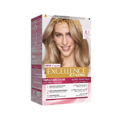 L'Oreal Paris Excellence Creme 8.1 Ash Light Blonde Haircolor