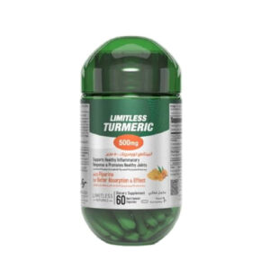 Limitless Turmeric with Piperine for Better Absorption and Effect, 500mg, 60 Cap