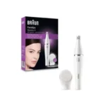 Braun Face 830 Premium Edition - facial epilator & facial cleansing brush with micro-oscillations - including a lighted mirror and beauty pouch