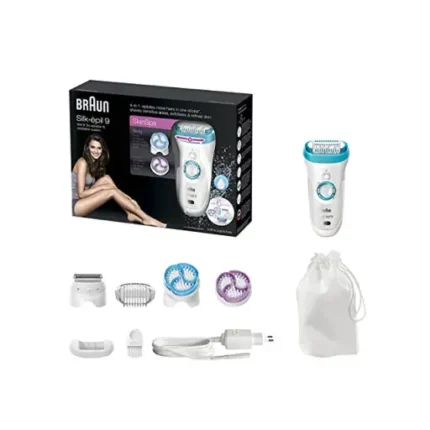 Braun Silk epil 9 SkinSpa 9-961V Wet & Dry Epilator Beauty Set with 12 extras