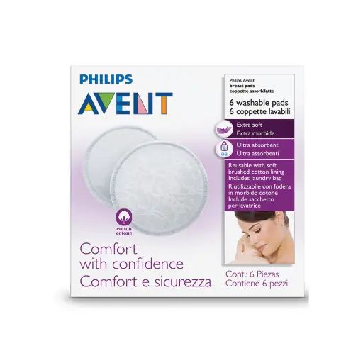 Philips AVENT Washable Nursing Pads, 6-Count