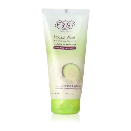 Eva Cosmetics Make-Up Remover & Cleanser w. Yogurt and Cucumber. Unique, Soap Free, Gentle