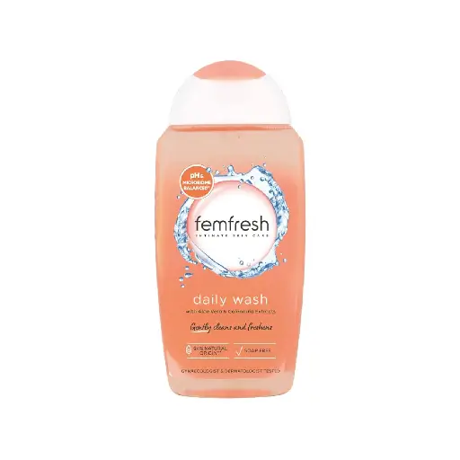 Femfresh Everyday Care Daily Intimate l Wash – Feminine Hygiene Shower & Bath Gel Cleanser – pH Balanced, Soap Free Gel Formula with Natural Aloe Vera & Calendula – 250 ml