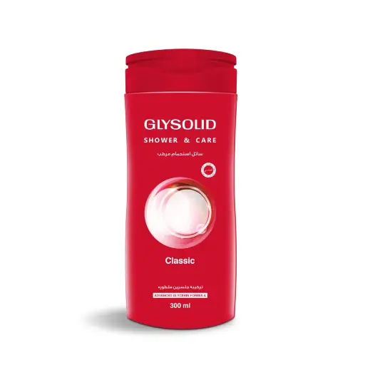 GLYSOLID Shower & Care With Musk, Classic, Rose Wild Milk, Honey, Olive Balm Scents With Advanced Glycerin Formula to Softness Your Skin All The Day 300 ml (Classic)