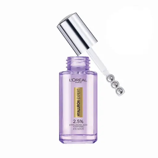 L'OREAL PARIS Hyaluron Expert Eye Serum with 2.5% Hyaluronic Acid, Caffeine and Niacinamide - 20ml