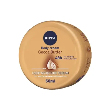 NIVEA Body Cream Dry Skin, Cocoa Butter Vitamin E, Jar 50ml