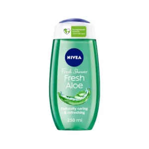 NIVEA Shower Gel Body Wash, Fresh Aloe Natural Aloe Vera Fresh Scent, 250ml