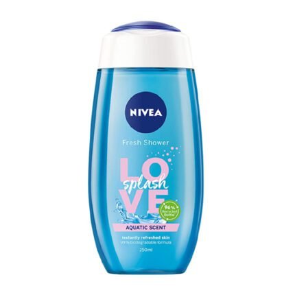 NIVEA Love Splash Shower Gel, Mineral Oils, Aquatic Scent, 250ml - Image 1