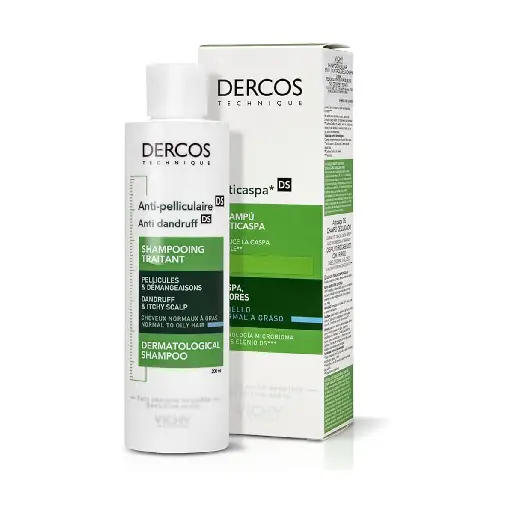 VICHY Dercos ANTI-DANDRUFF SHAMPOO FOR OILY Hair (Green) (200 Ml)