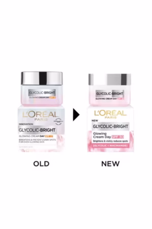 LOREAL PARIS GLYCOLIC BRIGHT CREAM DAY *SPF30* 50 ML مستورد