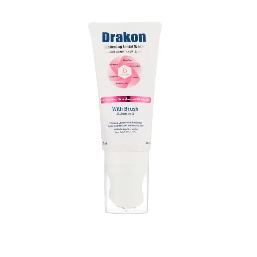 Drakon Whitening Facial Wash for Sensitive Skin with Brush - 175 ml