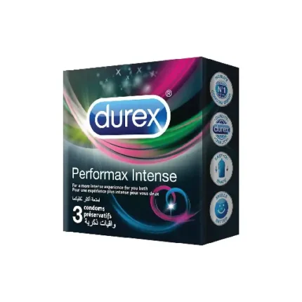 Durex Performax Intense Condom pack of 3, for more intense experience