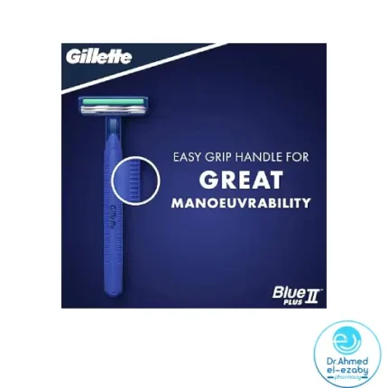 Gillette Blue II Plus Disposable Razors x5 - Image 2