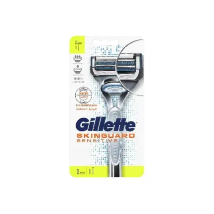 Gillette Skinguard Razor Handle with 2 Blades