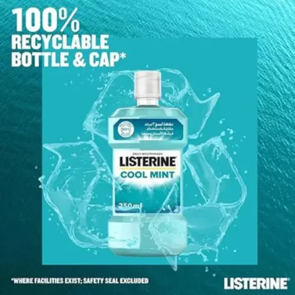 LISTERINE Mouthwash, Cool Mint, 250ml - Image 3