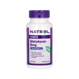 Melatonin 5 mg Time Release by Natrol 100 Tablets