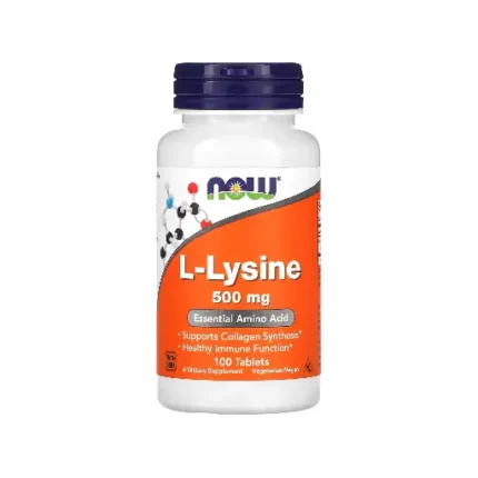 NOW L-LYSINE 500MG 100 VEG CAPSULES