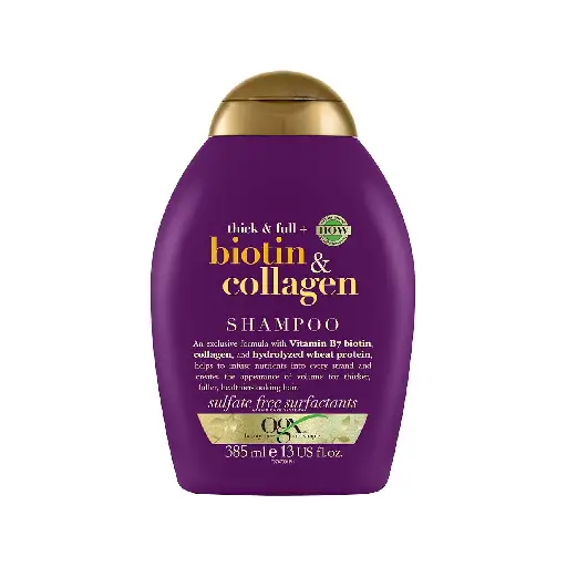 OGX, Conditioner, Thick & Full+ Biotin & Collagen, New Gentle and PH Balanced Formula, 385ml