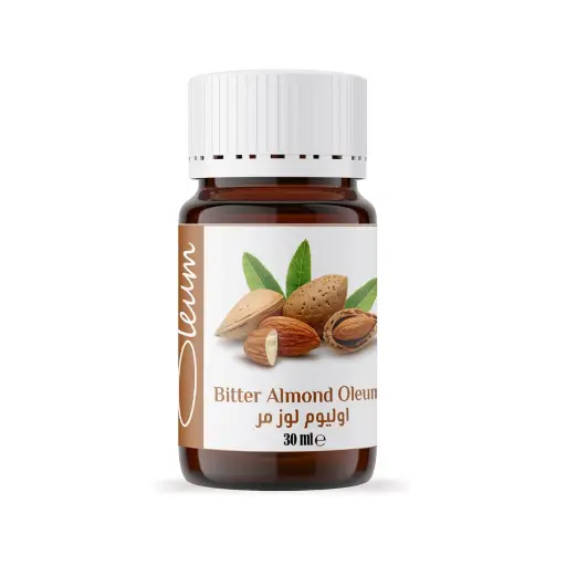 Oleum Bitter Almond Oil 30 ml for Cosmetics. 100% Pure, Natural, and Stone milled oil. Skincare, Haircare