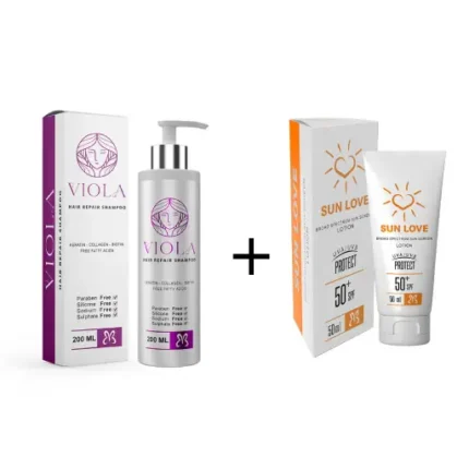 SUN LOVE OFFER LOTION 50 gm+VIOLA SHAMPOO 200gm - Image 1