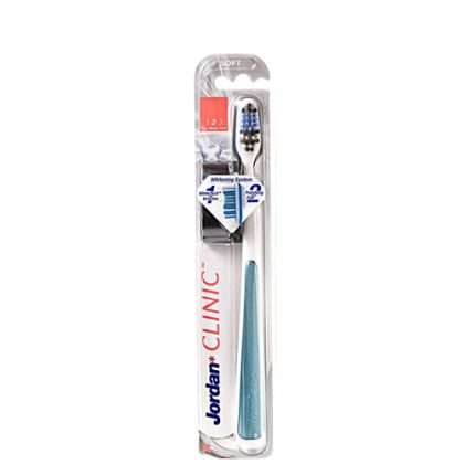 Jordan Clinic Shiny White Toothbrush, Soft, 1 Unit, Assorted Colors - Image 1