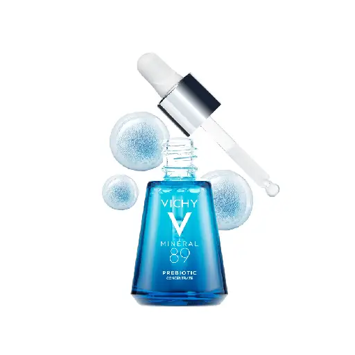 Vichy Mineral 89 Niacinamide Serum, Skin Strengthening Prebiotic Concentrate and Anti-Aging Face Serum for Brightening and Fine Lines,