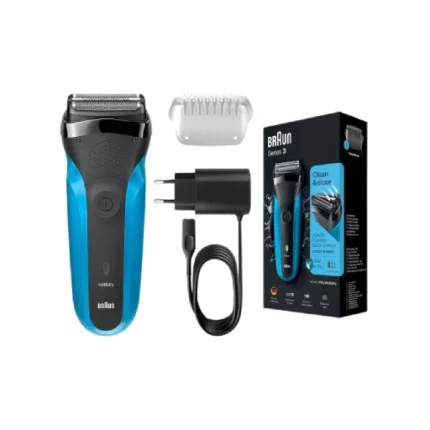 BRAUN SHAVER 310 BLK/BLU Box EURO