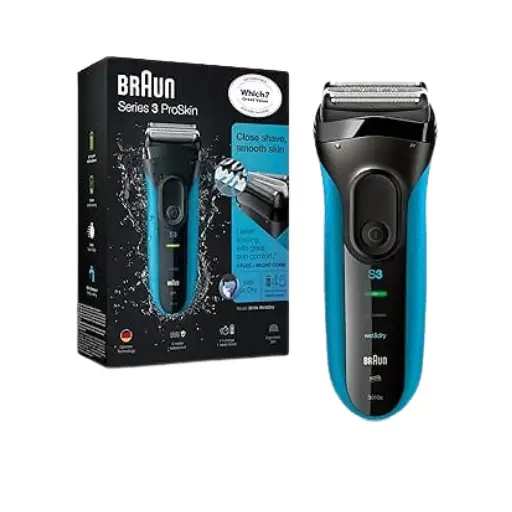 BRAUN SHAVER 310 BLK/BLU Box EURO