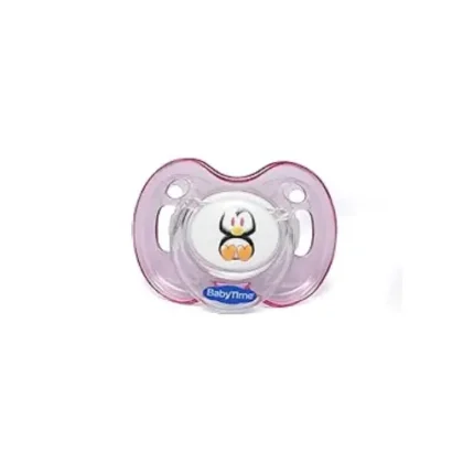 Baby Time Baby Accessories BT150 Silicone round. Soother Candy With a cover No 2 pink 1.0 Piece