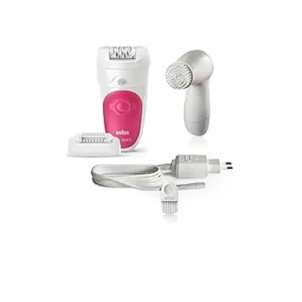 Braun Silk epil 5 Wet & Dry 5-539 Epilator with a facial cleansing brush - Image 2