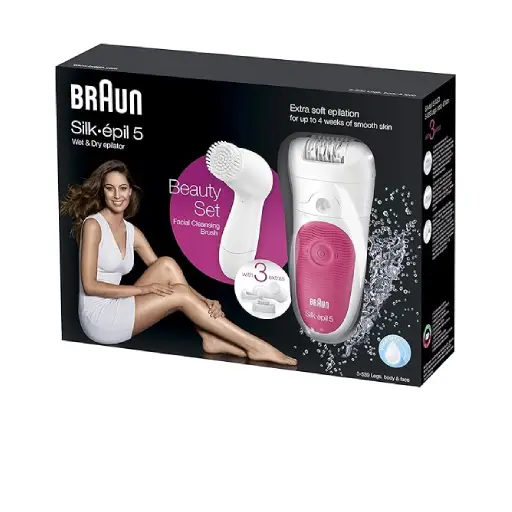Braun Silk epil 5 Wet & Dry 5-539 Epilator with a facial cleansing brush Braun Silk epil 5 Wet & Dry 5-539 Epilator with a facial cleansing brush
