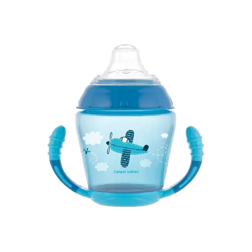 Canpol babies Non-spill Cup Soft Silicon Spout 230ml TOYS blue