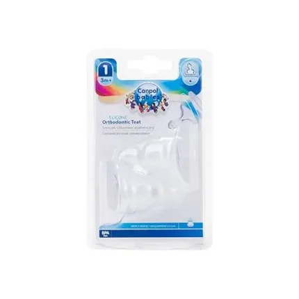 Canpol babies Silicon Orthodontic Teat Slow for Narrow Neck Bottle 2 pcs