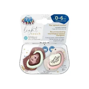 Canpol babies Silicone Soother Light touch 0-6m Symmetrical Glowing in the Dark SLEEPY KOALA 2 pcs pink