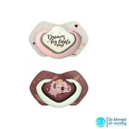 Canpol babies Silicone Soother Light touch 0-6m Symmetrical Glowing in the Dark SLEEPY KOALA 2 pcs pink - Image 3