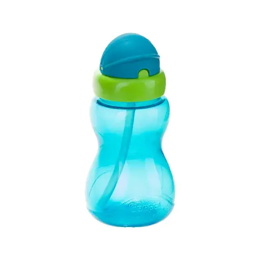 Canpol babies Sport Cup with Filp-top Silicon Straw 270ml blue