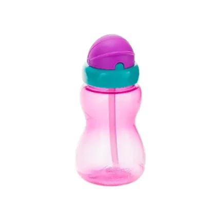 Canpol babies Sport Cup with Silicon Flip-top Straw 270ml pink