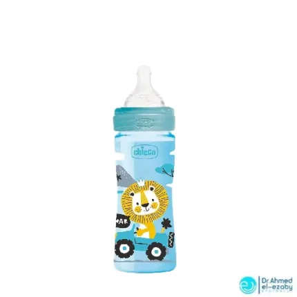 Chicco Baby Bottle Medium Flow, Blue - 250 Ml - Image 3